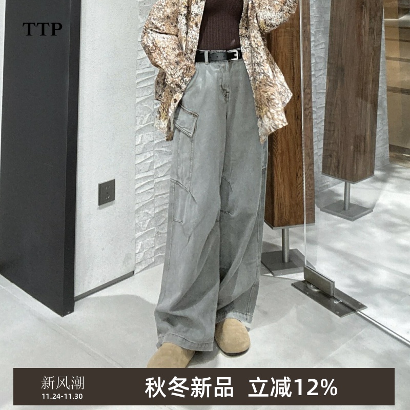 新品牛仔裤宽松棉质工装