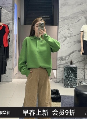 TTP家奥特莱斯商场同款2025秋新品针织衫绵羊毛Polo领TT9313400