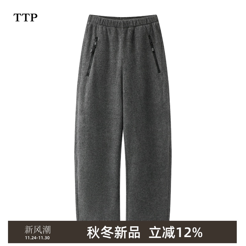 简约显瘦摇粒绒香蕉裤休闲裤