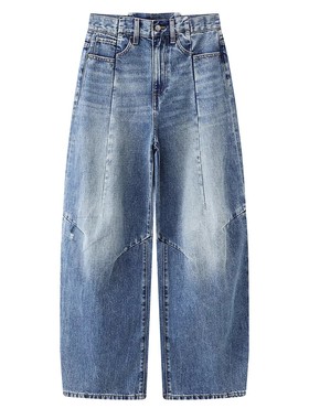 TTP家奥特莱斯商场同款2026春新品牛仔裤直筒立裁香蕉TT1E12750