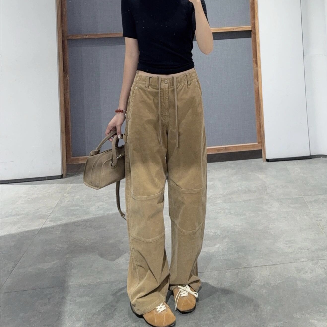 新品休闲裤灯芯绒卡其裤