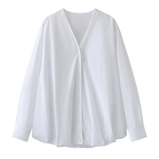 衬衫 棉质V领通勤女TT3215390 2026春新品 TTP家奥特莱斯商场同款
