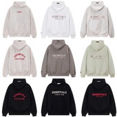 FOG复线ESSENTIALS字母宽松加绒连帽衫 高版 本25FW第九季 卫衣男女