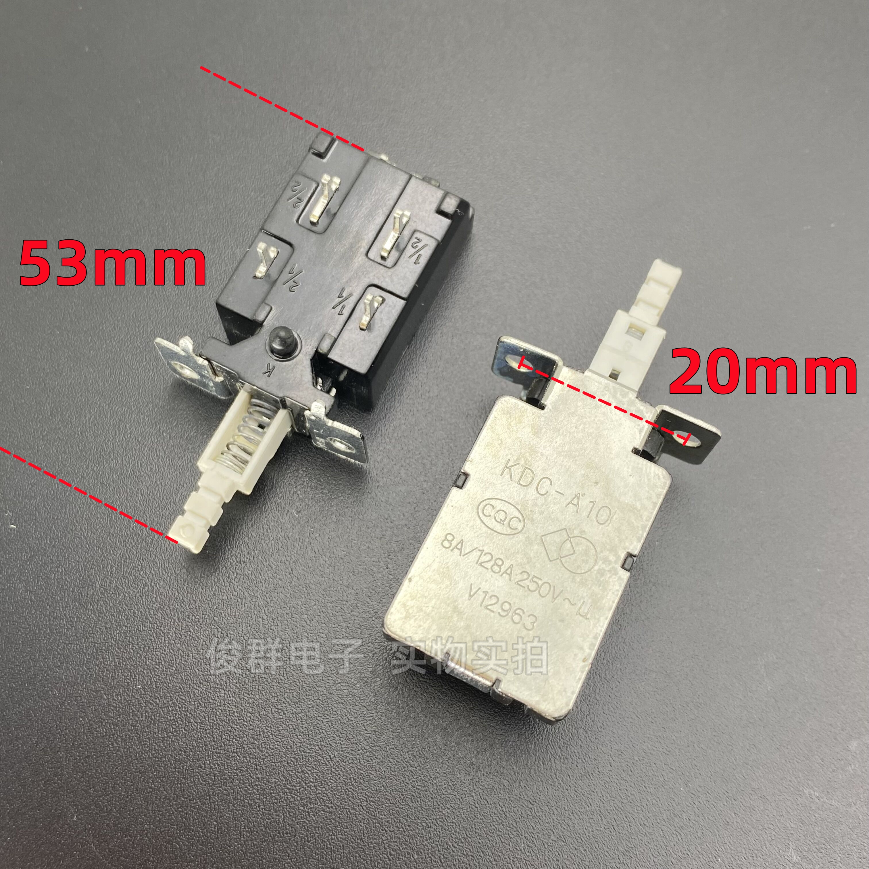 KDC-A10 V12963自锁电源开关可调带锁按键4脚电视机直键弹簧按钮