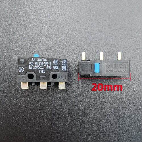 OMRON欧姆龙SSG-5FL410-3P2-5微动开关轻触按键检测复位3弯脚按钮