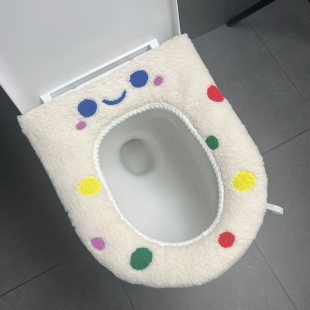 冬季 保暖马桶坐垫坐便器套通用马桶垫圈 加厚加绒马桶垫家用粘贴式