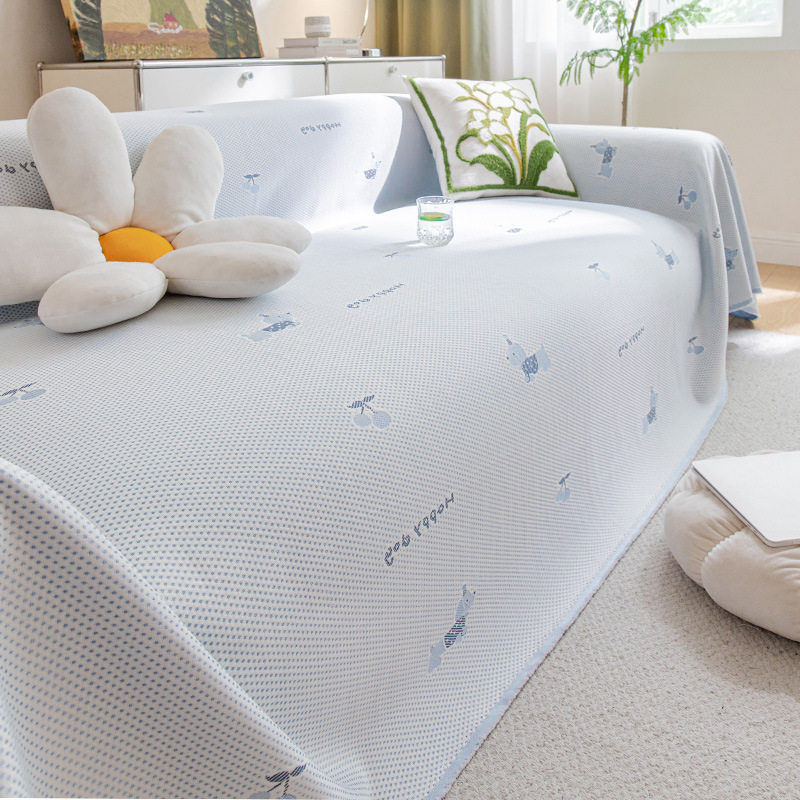 凉豆豆沙发垫盖布夏季2026新款沙发巾客厅沙发靠背坐垫子防猫抓套