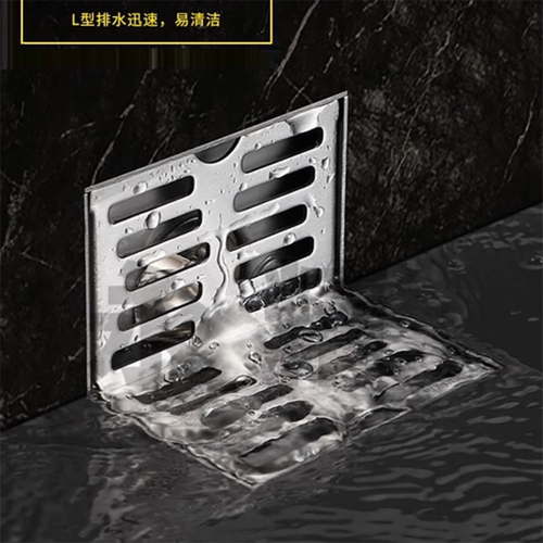 L型地漏304不锈钢侧排同