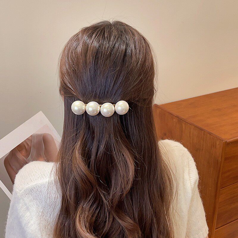 珍珠一字夹发夹女后脑勺2025新款高端半扎发头发夹子盘发神器发饰,饰品/流行首饰/时尚饰品新,发饰,淘宝优惠券,粉丝福利购,淘宝优惠卷