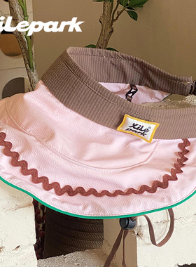 xilepark防晒帽夏季空顶帽遮脸可爱甜美原创设计大帽檐