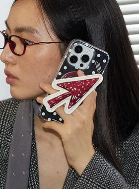 wishmore鼠标刺绣手机磁吸支架原创设计小众苹果手机磁吸支架配件