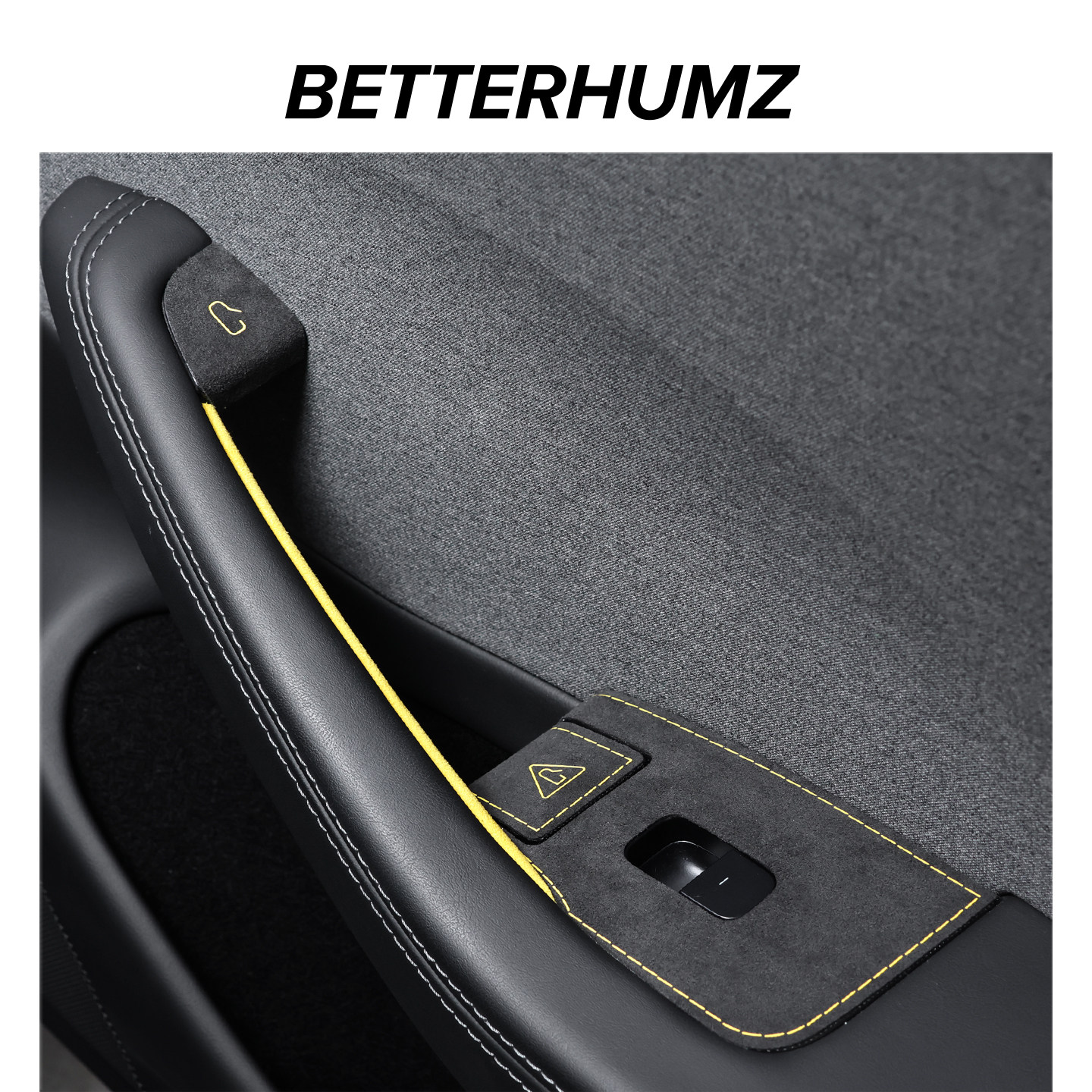 适用特斯拉焕新版model3/y配件车窗升降改装翻毛皮中控台内饰套件