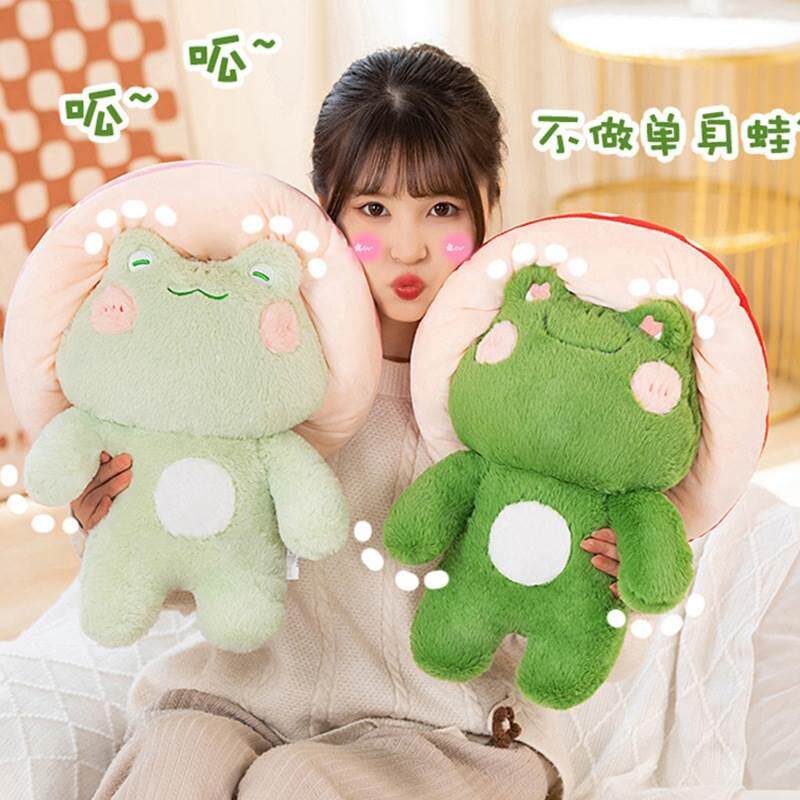 新款菇呱青蛙公仔孤寡青蛙玩偶微笑开心蛙情人节闺蜜礼物