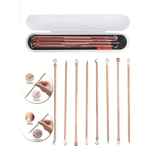 4PCS/set Stainless Steel Rose Gold Acne Needle Double Headed