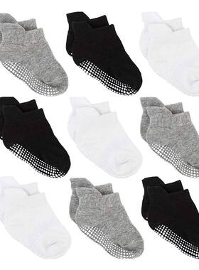 Boys 6 Pack Non Slip Baby Socks for 0-24M Newborn Bebe Girls