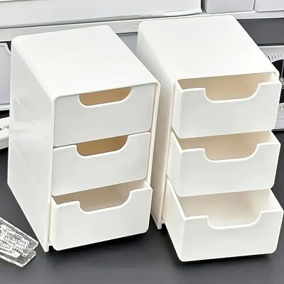 Mini Desktop Organizer Storage Box With Drawers For Earrings