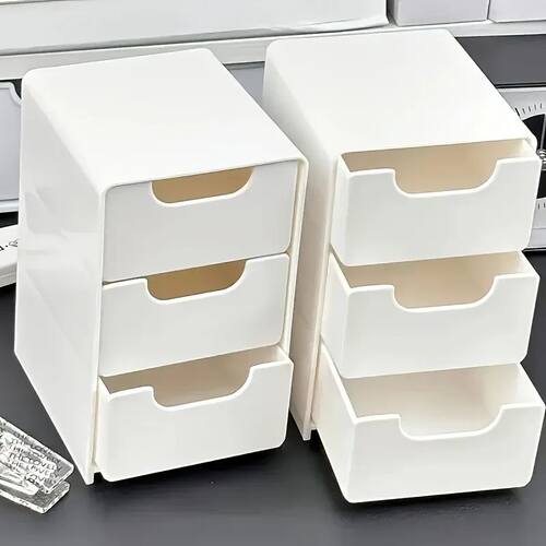 Mini Desktop Organizer Storage Box With Drawers For Earrings