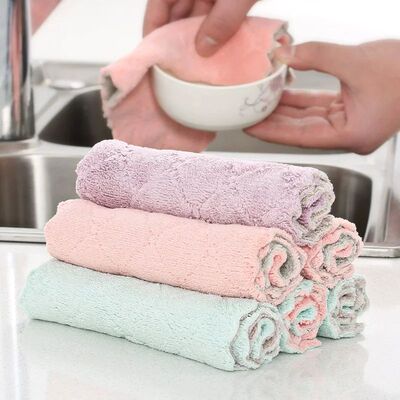 10 Pcs Kitchen Cleaning Rags - High Absorbency Quick-Dry Reu
