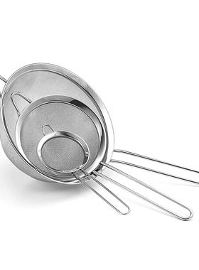 Stainless Steel Fine Mesh Strainer Flour Sifter For Baking W