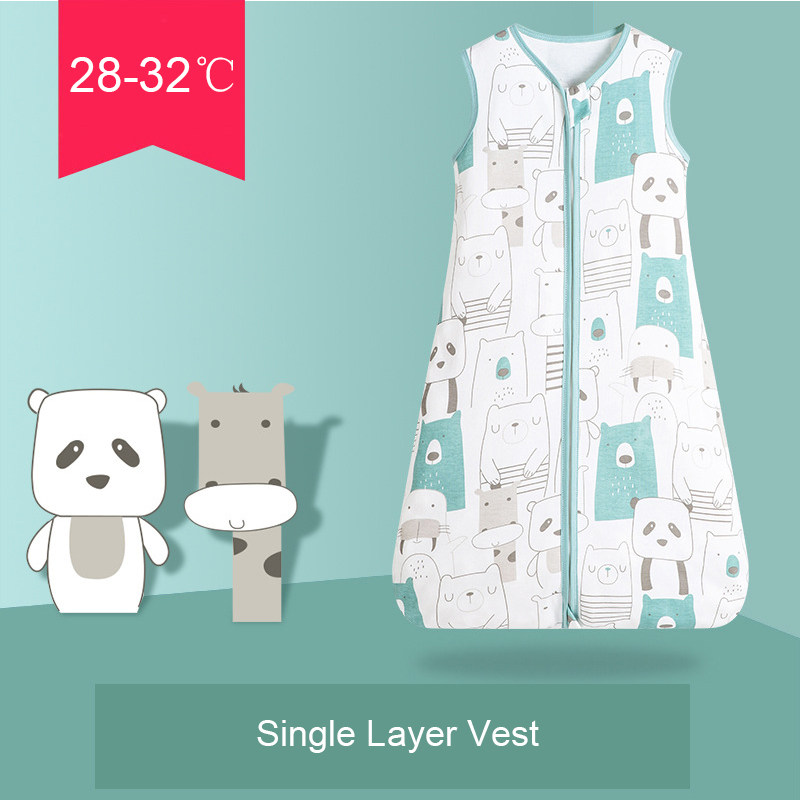 baby boy summer sleeveless sleeping bag toddler girl air con