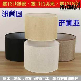 table lamp shade fittings e27 cylindrical linen lampshade