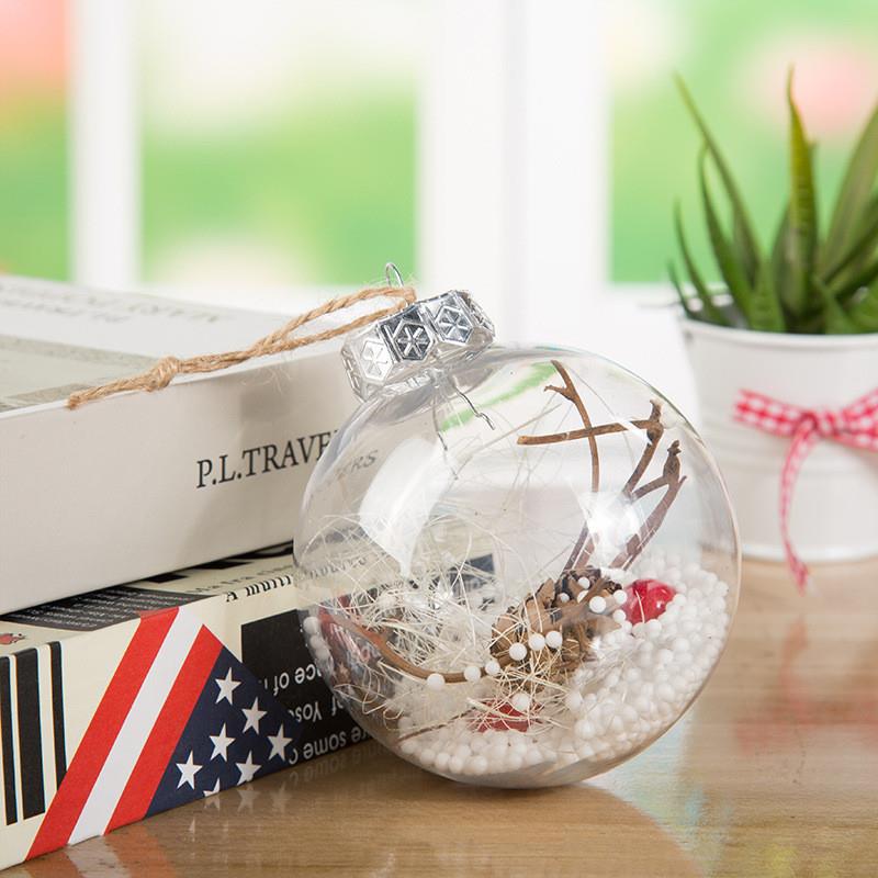 Transparent Christmas Ball Decorations 8cm Christmas Ball Th