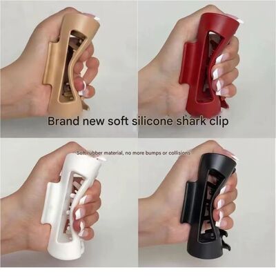 Soft Hair Grab Girls Clips Silicone Hair Clips Simple Fashio