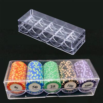 Poker Chips Box Acrylic Fine Chips Transparent Box Casino Ga