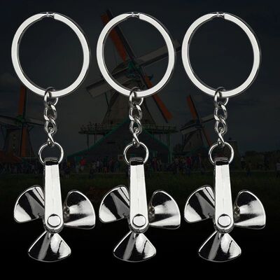 Rotatable Metal Alloy Propeller Car Keychain Relieve Stress