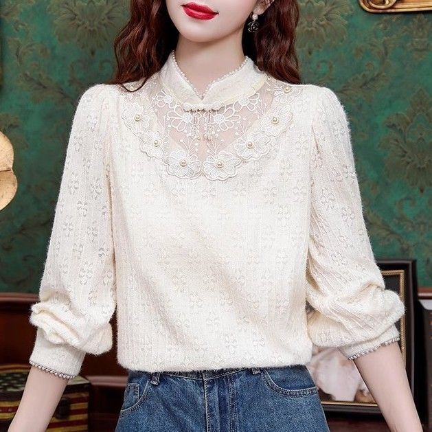 蕾丝打底衫秋冬新款时尚小衫