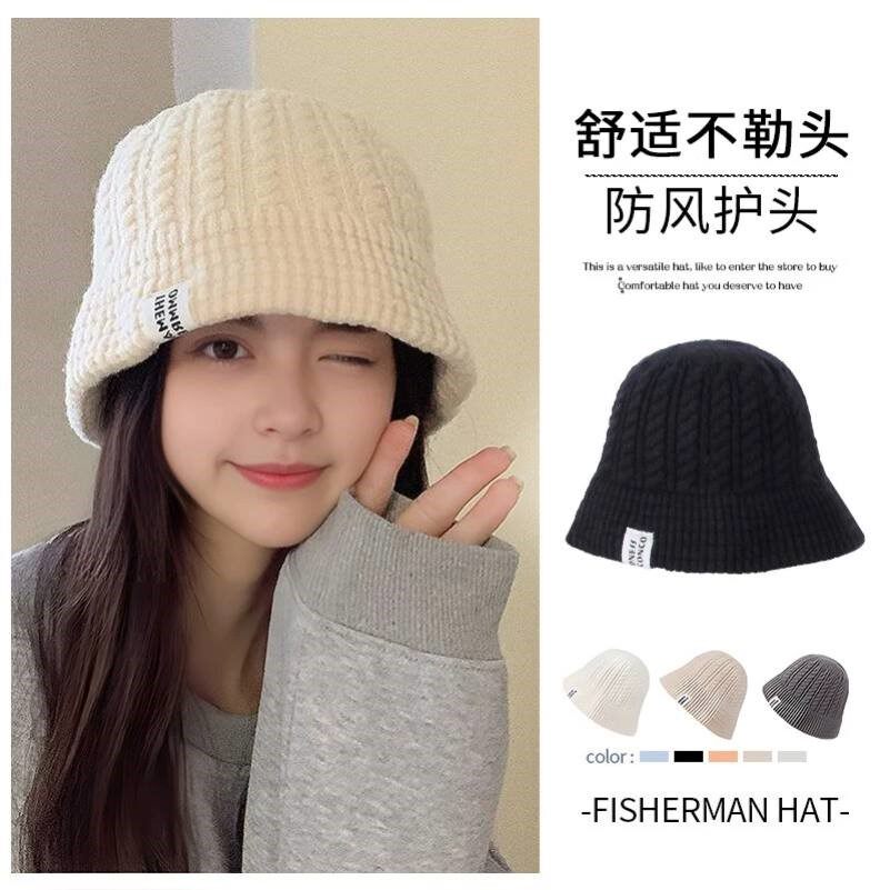 孕妈帽子显脸小秋季孕妇产后月子帽防风保暖渔夫帽冬款针织包头帽
