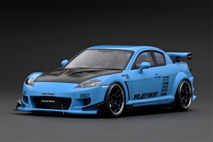 IG 1:18马自达 Mazda RX-8(SE3P) RE Amemiya浅蓝色车模-封面