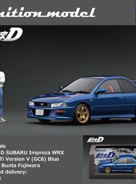 IG 1:18  INITIAL D SUBARU Impreza WRX type R  (GC8) 附送人偶