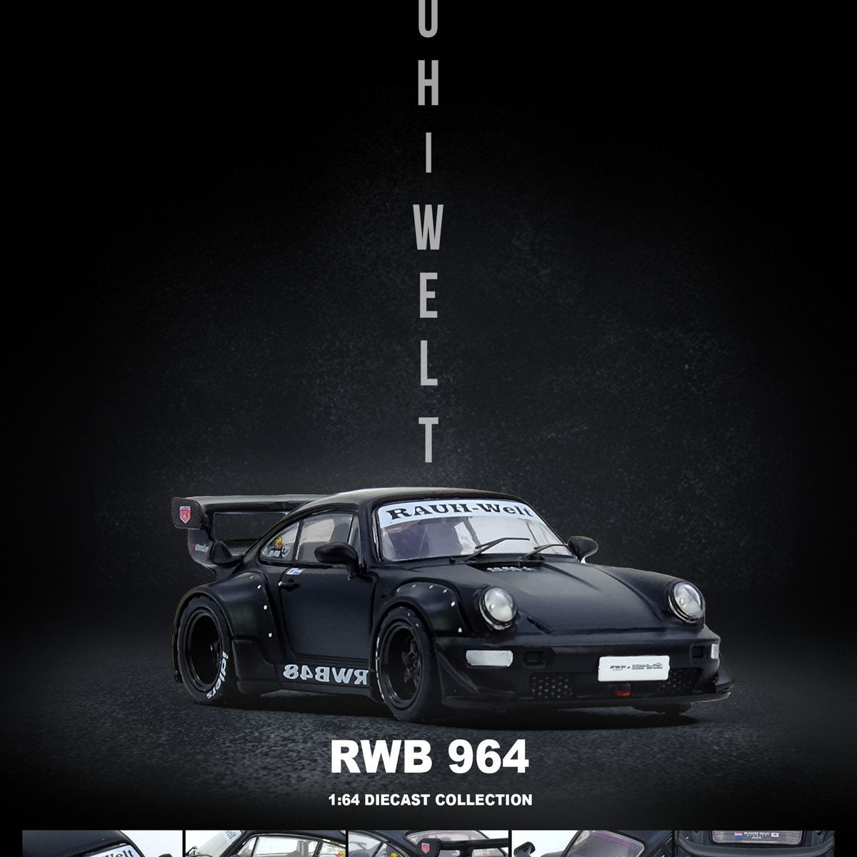 INNO 1:64 RWB964 Black- Silvia (S15)- HONDA S2000- VR32 GT-R