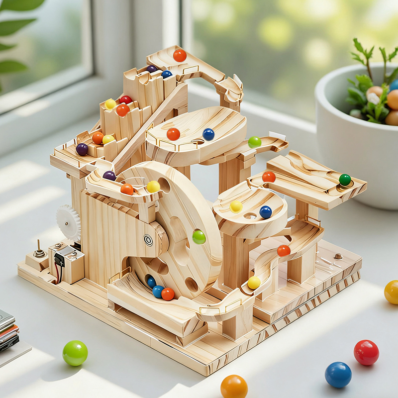 【同款价低】益智滚珠积木模型