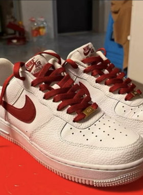 适配Air Force 1 Low白红AF1空军一号板鞋鞋带暗红色酒红色鞋绳子