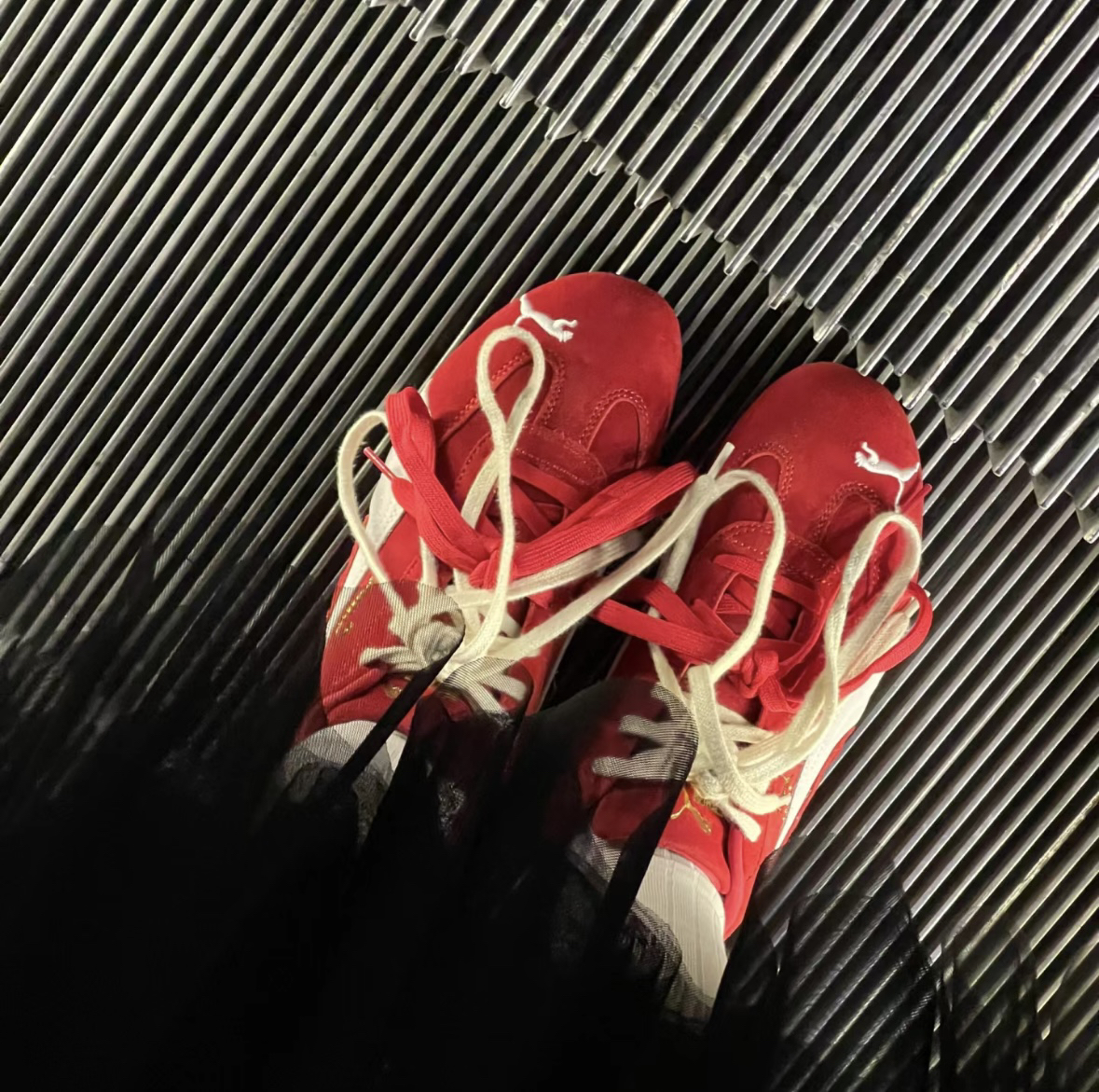 白红色双层miumiu风鞋带组合适配puma speedcat赛车鞋白黑色鞋绳