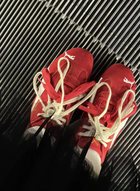 白红色双层miumiu风鞋带组合适配puma speedcat赛车鞋白黑色鞋绳