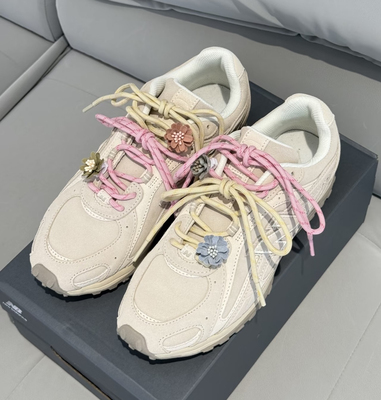 miu系列圆形点点花纹鞋带适配德训鞋板鞋nb204l/nb471 老爹鞋DIY