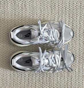 适配nike v2k runruntekk做旧鞋带米色原装做旧track老爹鞋双鞋带