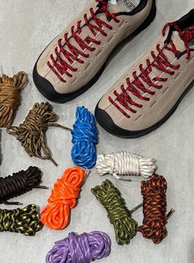 适配KEEN Jasper浅棕色跳点鞋带多色通用配饰鞋绳nb204/nb联名miu
