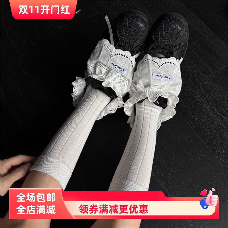 芭蕾白色蕾丝花边袜套女显瘦外夏季薄款甜美韩版少女鞋套袜套