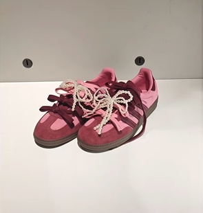 珍珠鞋带配饰samba德训鞋ins风白色蝴蝶结装饰扣运动鞋花小众百搭