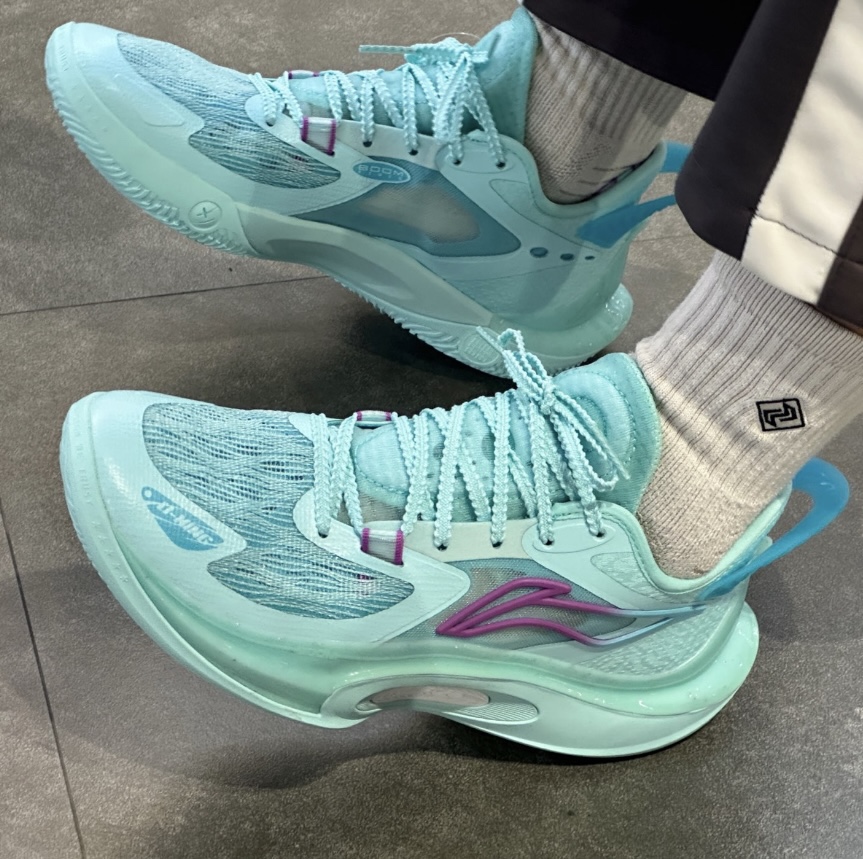 适配LiNing李宁音速11 V2低帮篮球鞋男款岛屿蓝原装锯齿扁形鞋带