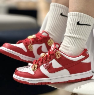 适配红色耐克鞋diy改造结婚鞋婚鞋球鞋大红双喜挂件配饰喜鞋带