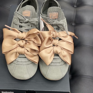 卡其色丝带鞋带蝴蝶结适配鬼冢虎德训鞋子芭蕾风鞋绳德训鞋鞋绳