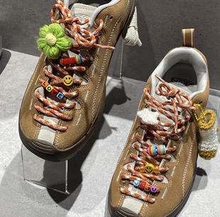 点点圆形原装鞋带适配科恩keen鞋带jasper红色紫色户外登山鞋女款