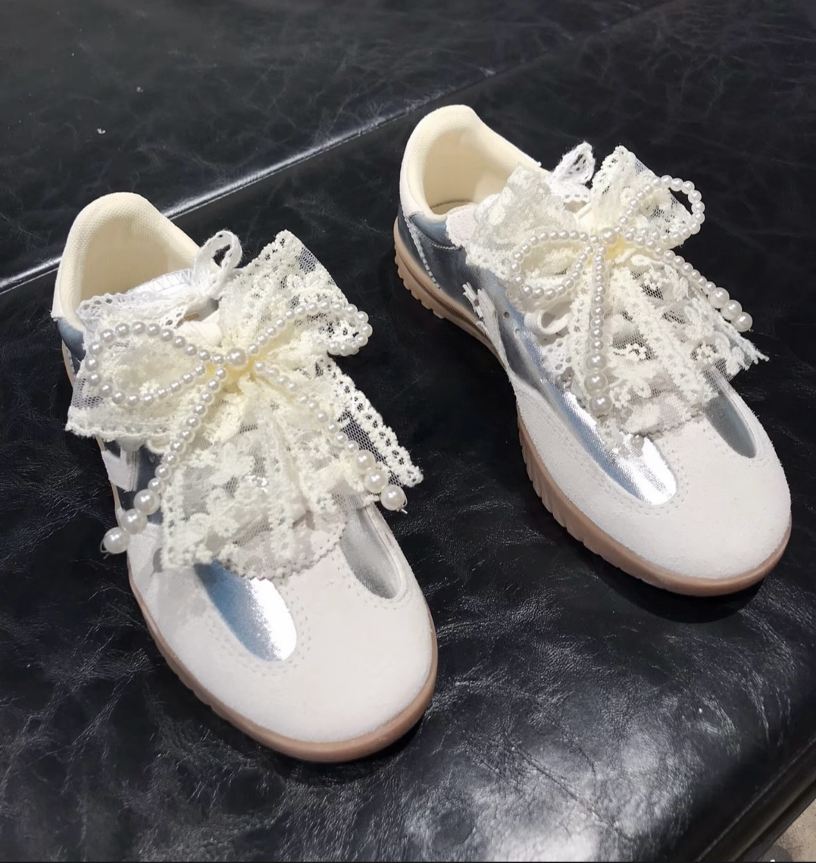 韩感少女芭蕾风优雅可爱鞋花蕾丝蝴蝶结diy鞋扣ins适配匡威德训鞋