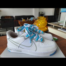 适配AirForce1React空军一号AF1白蓝鸳鸯联名字母反光AJ1鞋带鞋绳