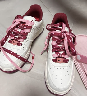 适配airforce1情人节2024空军一号AF1鞋带耐克nike联名红粉色鞋绳
